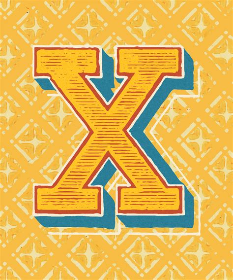 Capital letter X vintage typography style - Download Free Vectors ...