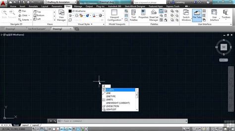 Autocad Training 0201 User Interface File Tabs And The Command Line