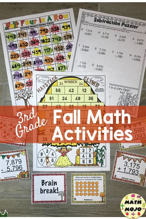 Fall Math Activities And Printables For 3rd Grade Students