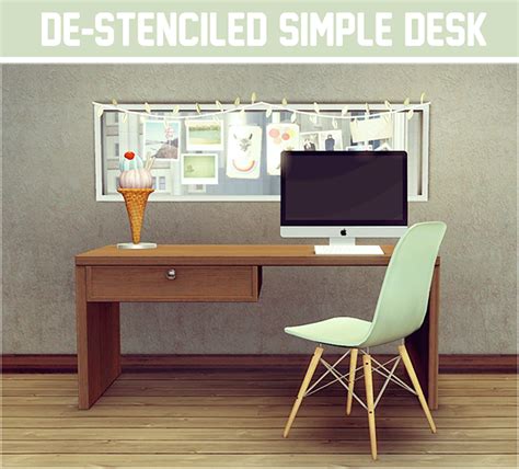 My Sims 3 Blog De Stenciled Simple Desk By Ritsukacom
