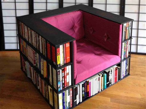 Bookcase Chair Is A Clever Furniture For Space Starve Living Space