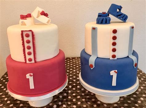 1st Birthday Cake For Boygirl Twins