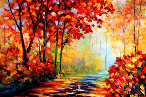 Download Autumn Oil Painting Wallpaper By Thanh Revelwallpaper By