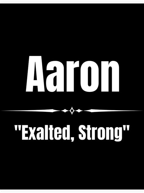 Aaron Name Meaning Poster For Sale By 1creativechickn Redbubble