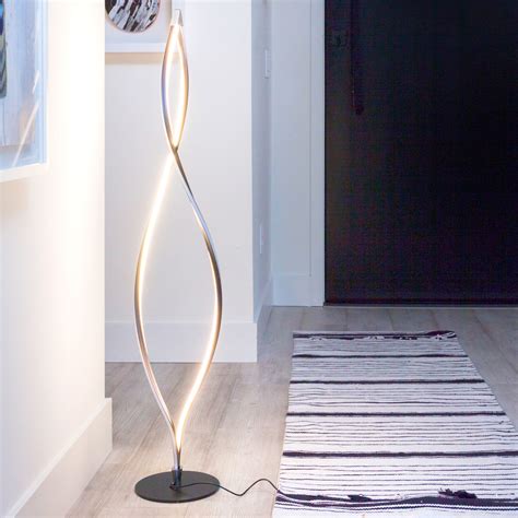Brightech Twist Led Spiral Decorative Standing Floor Lamp With Dimmer
