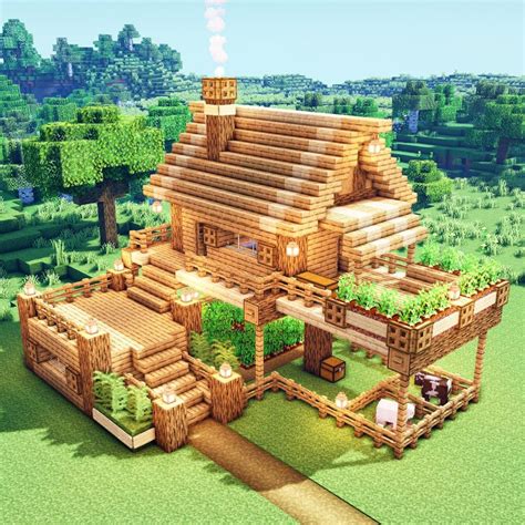 Minecraft allows players to build the most gigantic houses and monuments they can imagine, and the resources are easy to find, as it mostly consists of oak wood and stone brick, but it's the shape reddit user guillosd designed and created a modern house into this savanna biome, with a beautiful. Minecraft Simple Farmhouse - House Decor Concept Ideas