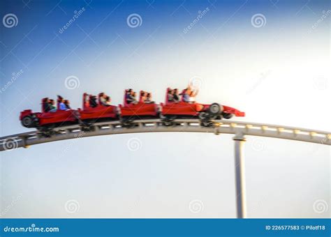 Scenic View Of The Worlds Fastest Roller Coaster Formula Rossa In Ferrari World Amusement Park