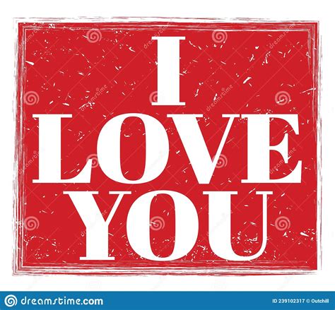 I Love You Text On Red Stamp Sign Stock Illustration Illustration Of