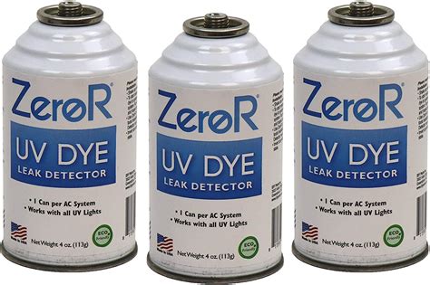Zeror Ac Uv Dye Leak Detector R134 R12 R22 3 Can