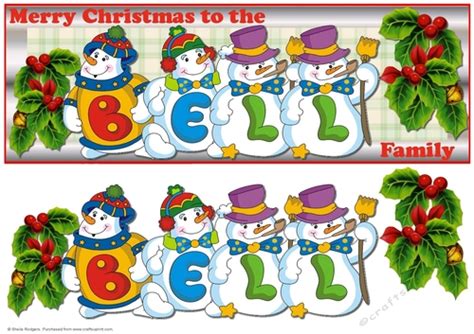 These last names have appeared during the ancestry investigations carried out for our clients, so that the list is constantly updated. SNOWMEN SURNAME - BELL - CUP744277_66 | Craftsuprint