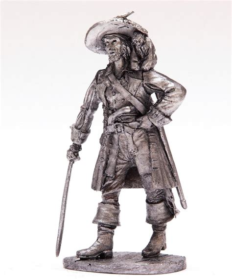 Tin 54mm Pirate Hector Barbossa Pirates Of The Caribbean Etsy