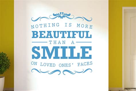 Nothing Is More Beautiful Than A Smile On Faces Wall Stickers Vinyl Art Decals Ebay