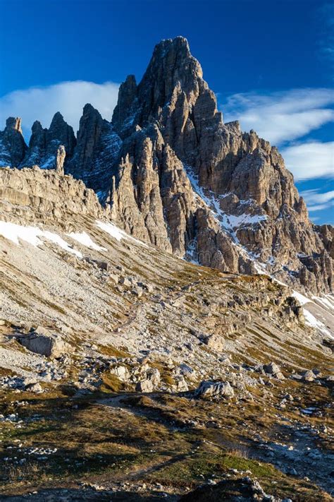 Paternkofel Mountain Dolomites South Tyrol Stock Image Image Of
