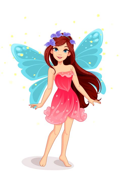 Cute Pink Fairy Version 2 Free Clip Art