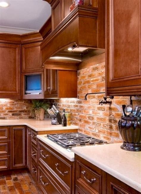 20 Beautiful Red Brick Kitchen Design Ideas Kitchen Room Kitchen