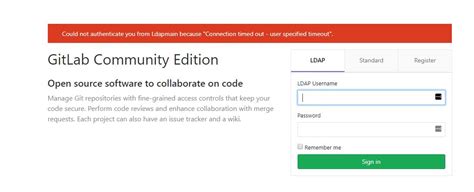 Ldap Authentication Error User Specified Timeout How To Use Gitlab Gitlab Forum