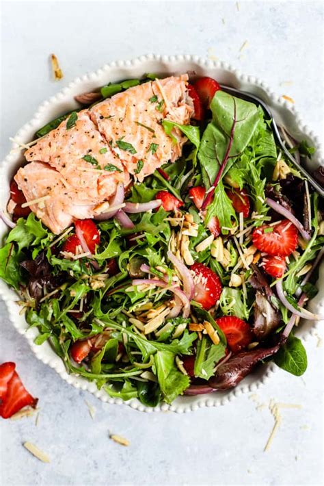 Strawberry Salmon Summer Salad Roots And Radishes