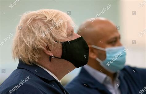 Britains Prime Minister Boris Johnson Left Editorial Stock Photo