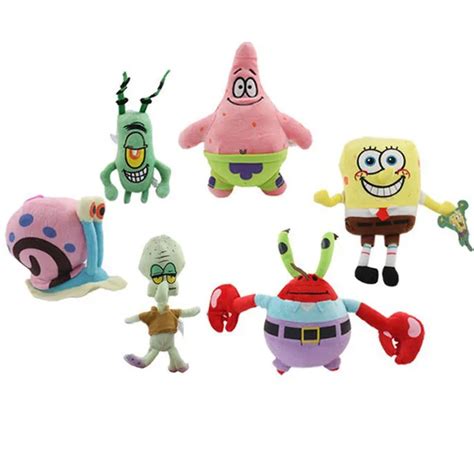 Spongebob Soft Plush Toy Patrick Star Squidward Tentacles Mr Krab