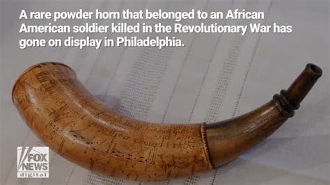 Rare Powder Horn Belonging To African American Revolutionary War