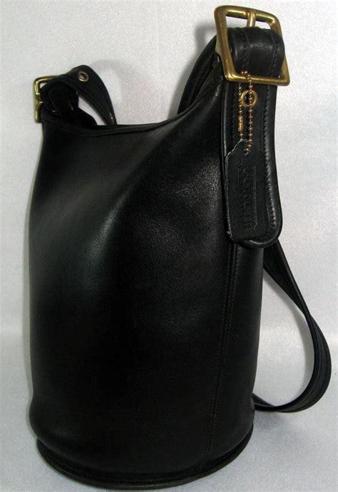 Vintage Coach Black Xtra Large Bucket Bag Tote Shopper Glove Tanned