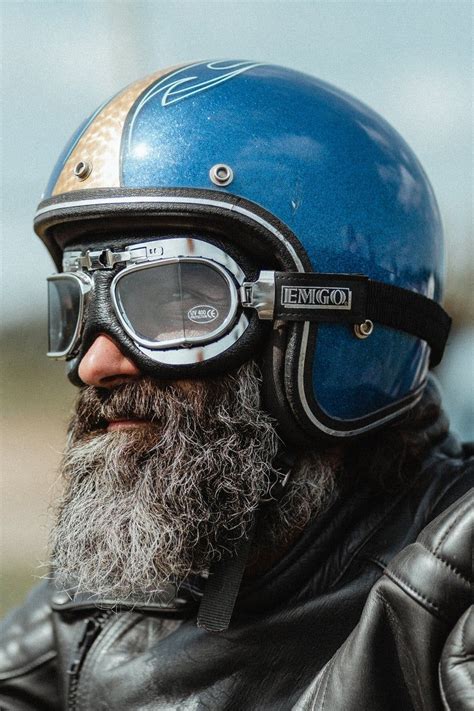 Vintage Bearded Biker Portrait Photography Print Old School Etsy In