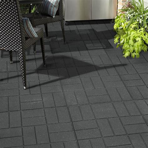 Envirotile Reversible 16 In X 16 In X 075 In Slate Brick Faceflat