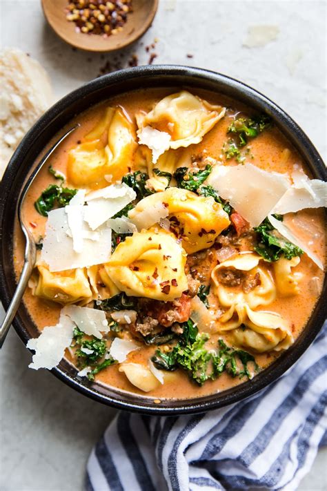 Tortellini Soup With Italian Sausage And Kale The Modern Proper