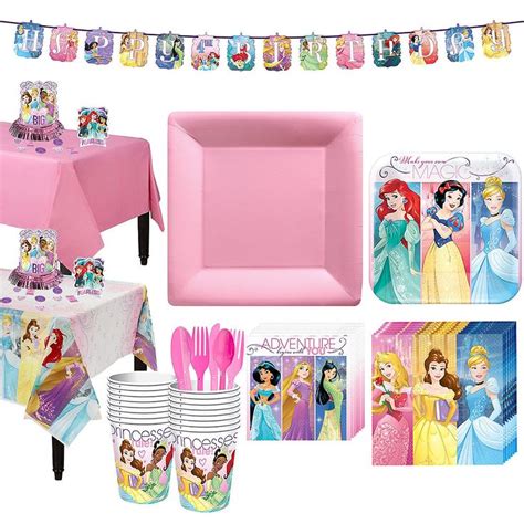 Disney Princess Tableware Party Kit For 16 Guests Party City Kids