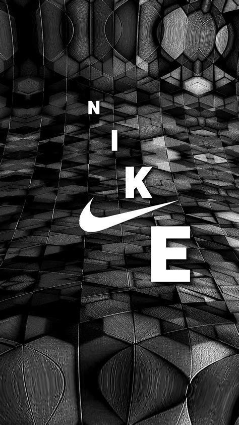 The Nike Logo Is Shown In This Black And White Photo Which Appears To
