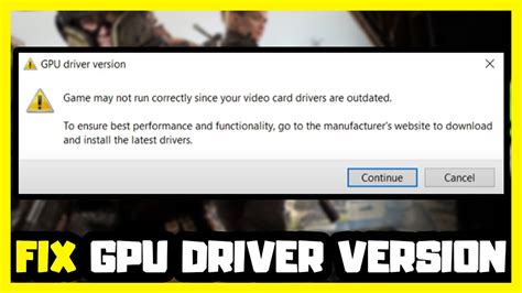 Fix Call Of Duty Warzone 2 Gpu Driver Version Error Video Card