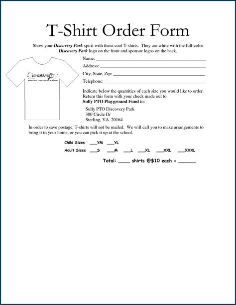 Sample T Shirt Order Form Template Form Resume Examples 7nyaoj62pv
