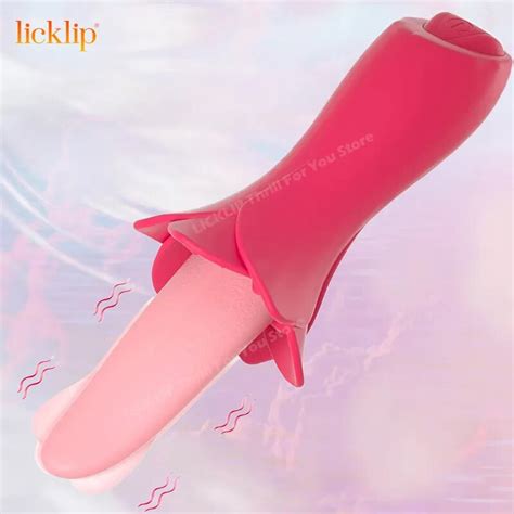 Licklip Rose Tongue Licking Vibrator Sex Toys For Woman Clitoris