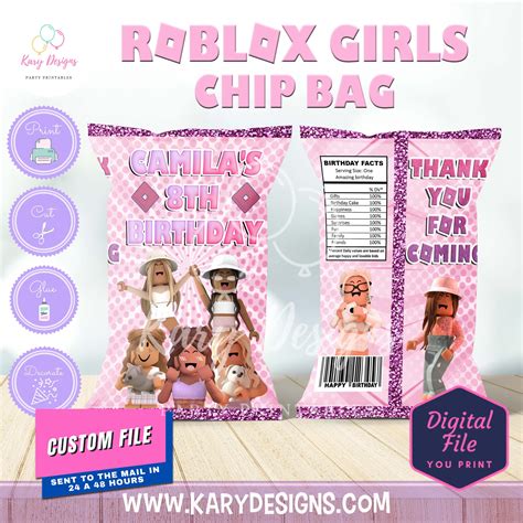 Roblox Girls Chip Bag V2 Kary Designs