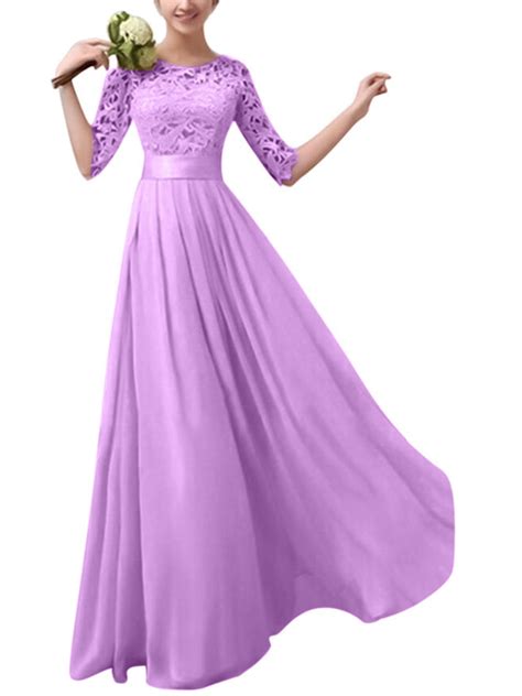 Sexy Dance Lace Evening Gowns For Women Long Maxi Formal Wedding Bridesmaid Cocktail Party