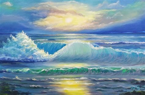 Ocean Coastal Beach Art Classical Oil Painting Realism Art Etsy