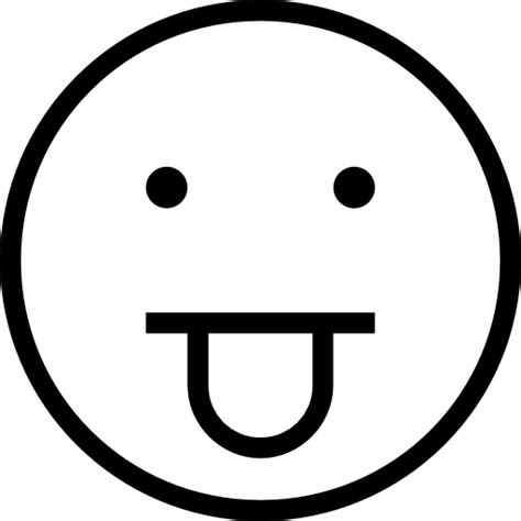 Icono Atascado Fuera Lengua Emoticon En Hawcons Emoji Stroke