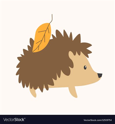 Cartoon Cute Hedgehog Royalty Free Vector Image