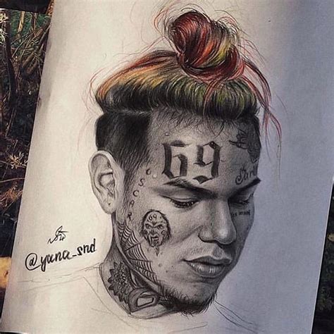 Coloring pages are funny for all ages kids to develop focus, motor skills, creativity and color recognition. How To Draw 6ix9ine Easy