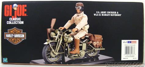Gi Joe Classic Us Army Courier And Wla 45 Harley Davidson Motorcycle Blue Eyes Ebay