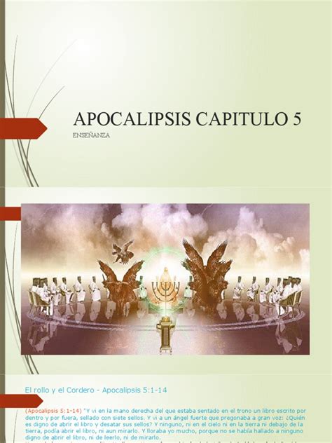 Apocalipsis Capitulo 5 Pdf Libro De Revelación Cordero De Dios