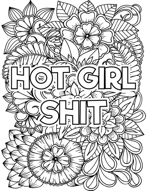 10 Adult Curse Words Coloring Pages Adult Coloring Pages Etsy Canada