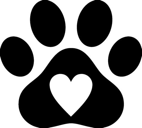 Paw clipart heart shaped, Paw heart shaped Transparent ...