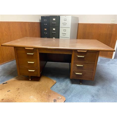 Vintage Mid Century Modern Jasper Jofco Executive Desk Chairish