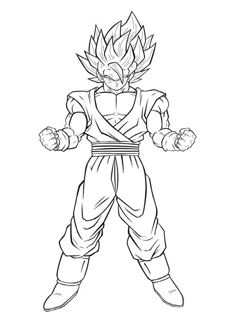Printable Son Goku Coloring Page Anime Coloring Pages