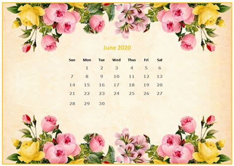 June 2022 Calendar Wallpaper
