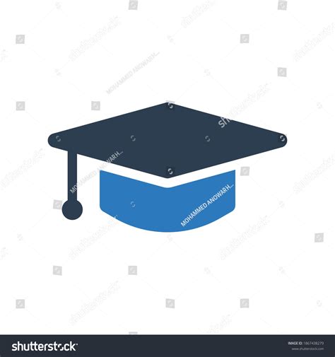 Student Cap Icon Education Hat Icon Stock Vector Royalty Free