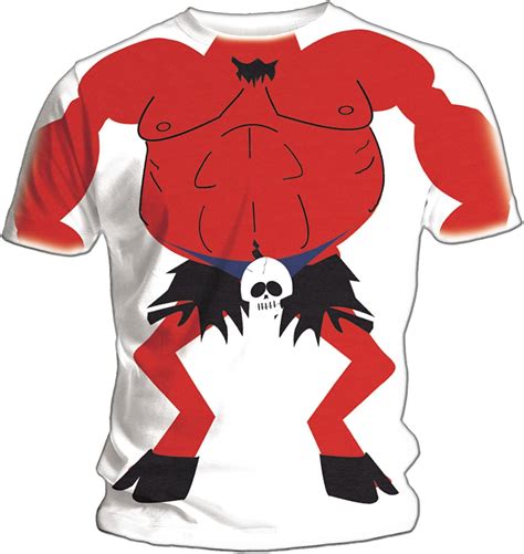 South Park Headless Satan White Mens T Shirt Small Uk Clothing