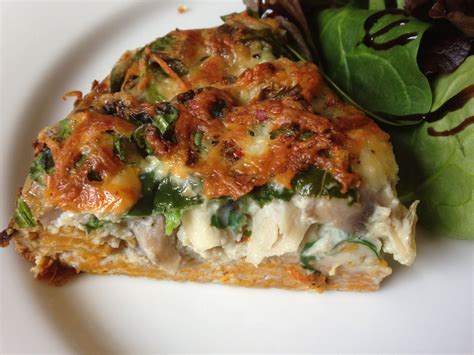 Mushroom And Spinach Quiche With A Sweet Potato Crust The Slimming