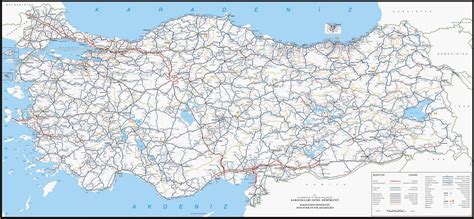 Türkiye Haritaları Türkiye Karayolları Haritası Büyük Boyutlu